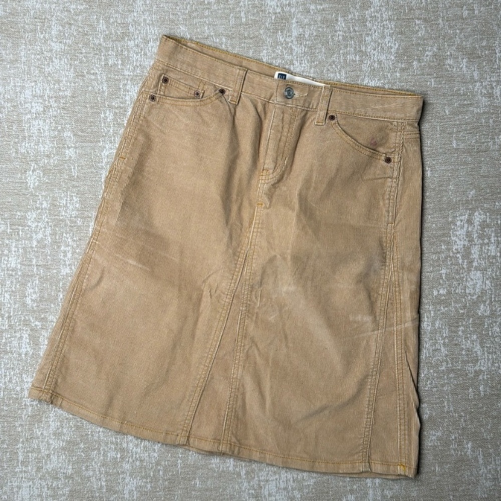 Elegant Tan A-Line Women's Skirt